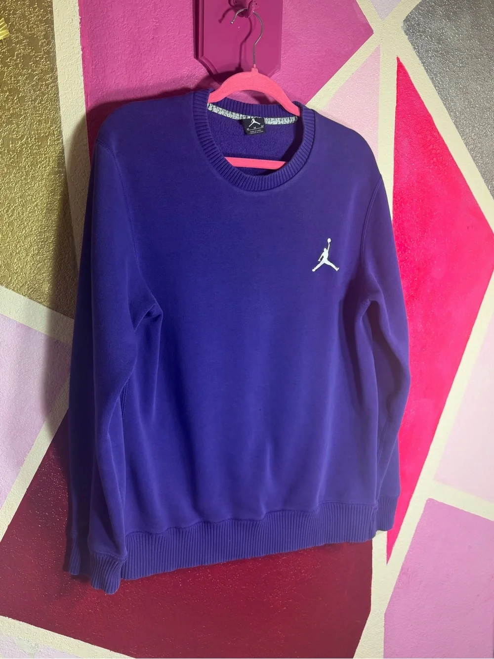 Jordan Jumpman Purple Fleece Crewneck Sweatshirt Men's Medium
